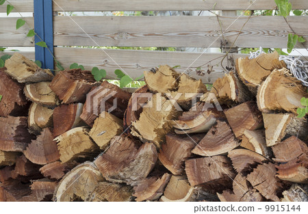 stacked wood for the stove 9915144
