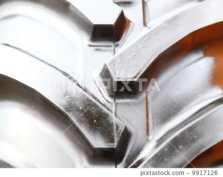 Detailed view of heavy vehicle new tire texture 9917126