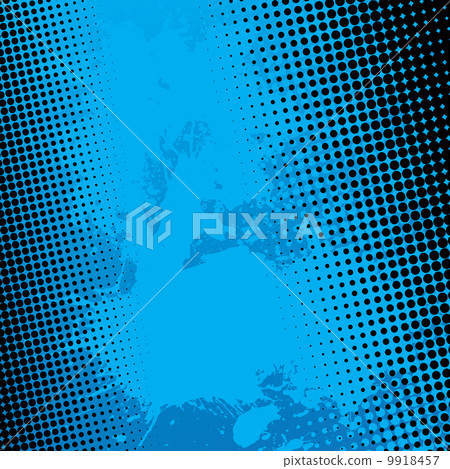 Blue Splatter Halftone Background 9918457