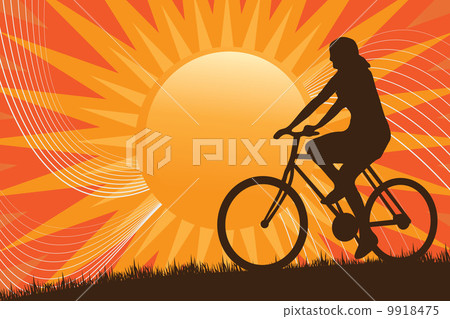 Mountain Biking Silhouette Mountain Biking Silhouette 9918475