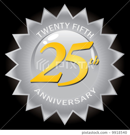 Silver 25th Anniversary Seal Badge 9918540