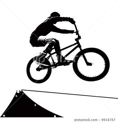 Extreme Biker Silhouette 9918787