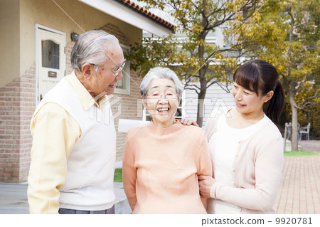 Elder couple and women Elder couple and women 9920781