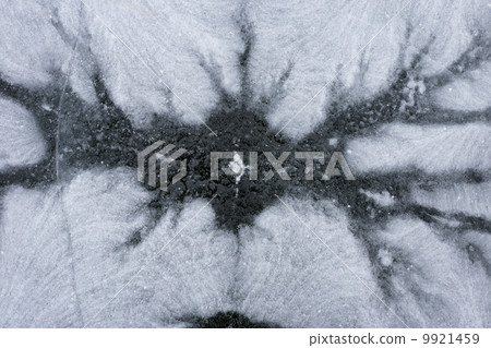 pattern in the ice on the lake 9921459