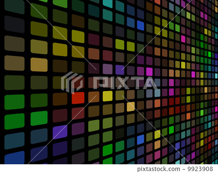 3D Disco Colored Mosaic Wall Vector Background. - Stock Illustration ...