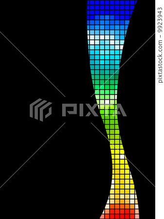 Colorful wave vertical background with black copy space. 9923943