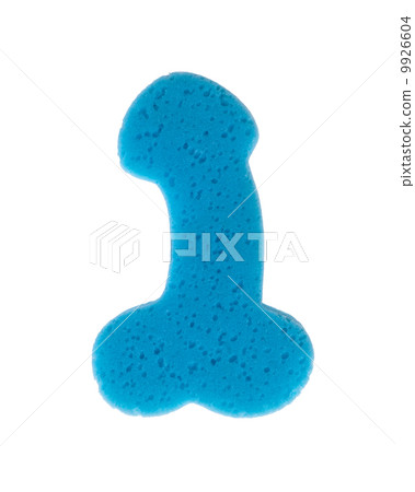Blue sponge in the form of a penis 9926604