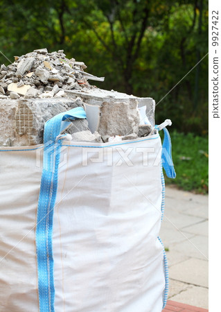 Full construction waste debris rubble bags 9927422