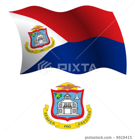 saint martin wavy flag and coat 9928415