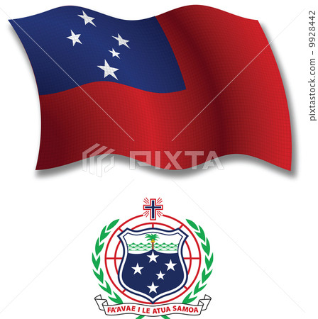 samoa textured wavy flag vector 9928442
