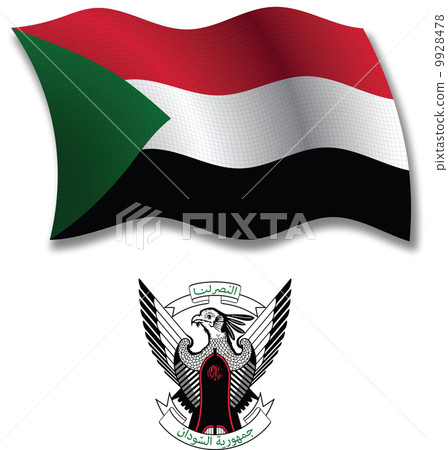 sudan textured wavy flag vector 9928478