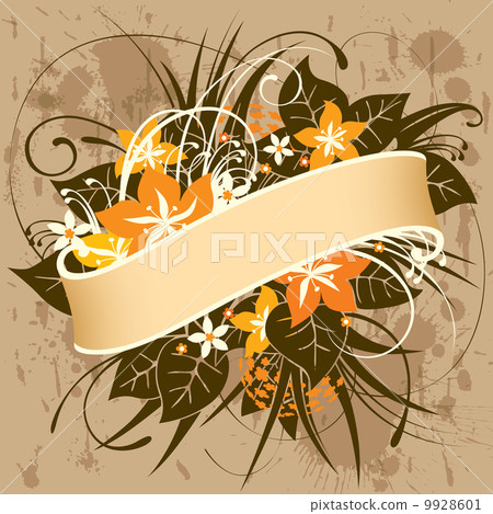 Retro floral banner Retro floral banner 9928601