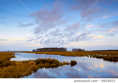 river in Drenthe before sunset river in Drenthe before sunset 9928953
