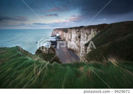 high cliffs on Atlantic ocean coast 9929672