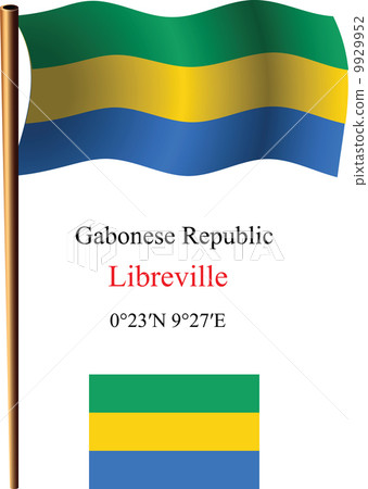 gabonese republic wavy flag and coordinates gabonese republic wavy flag and coordinates 9929952