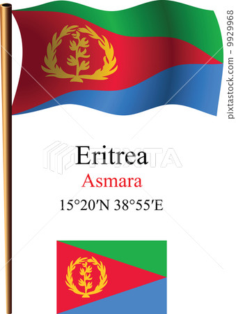 eritrea wavy flag and coordinates 9929968