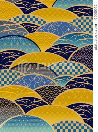 Wave_Ocean_ All-over Japanese pattern 9930062