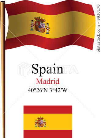 spain wavy flag and coordinates spain wavy flag and coordinates 9930170