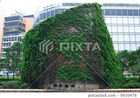 Exhaust tower at Shinjuku station west entrance 9930476