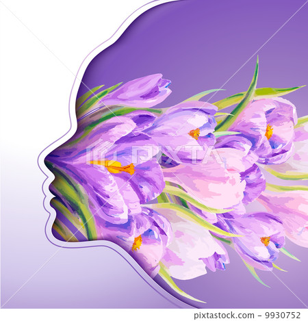 Beautiful young woman with flowers in hair Beautiful young woman with flowers in hair 9930752