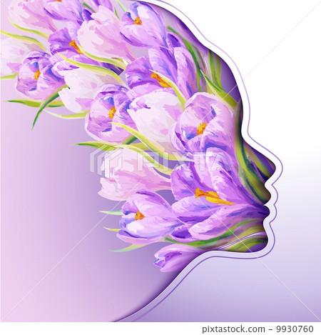 Beautiful young woman with flowers in hair Beautiful young woman with flowers in hair 9930760