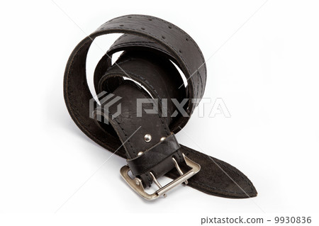 Leather belt isolated on white background. 9930836