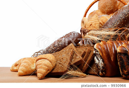 Fresh breads for a variety isolated on white. Fresh breads for a variety isolated on white. 9930966