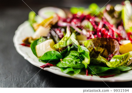 Closeup Of Healthy Salad In Plate Closeup Of Healthy Salad In Plate 9931594
