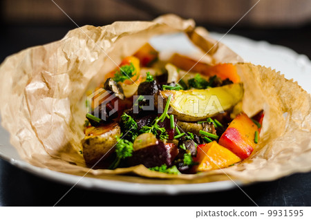 Baked Vegetables In Plate Baked Vegetables In Plate 9931595