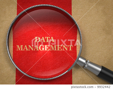 Data Management - Magnifying Glass. 9932442