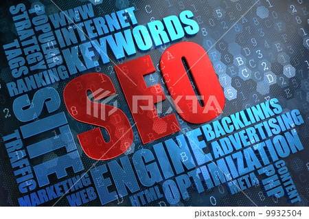 SEO -  Wordcloud Concept. SEO -  Wordcloud Concept. 9932504