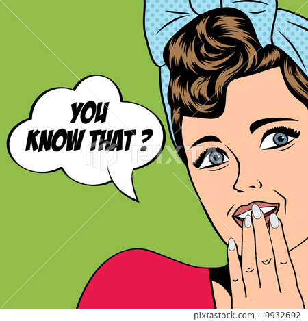 cute retro woman in comics style cute retro woman in comics style 9932692