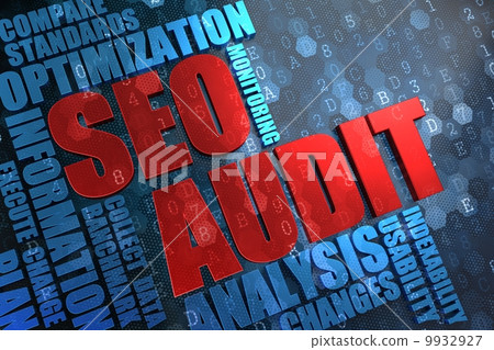 SEO Audit -  Wordcloud Concept. 9932927