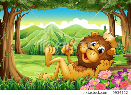 A king lion at the forest A king lion at the forest 9934122