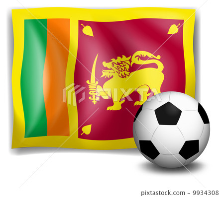 The flag of SriLanka with a soccer ball The flag of SriLanka with a soccer ball 9934308