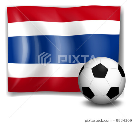 The flag of Thailand beside a soccer ball The flag of Thailand beside a soccer ball 9934309