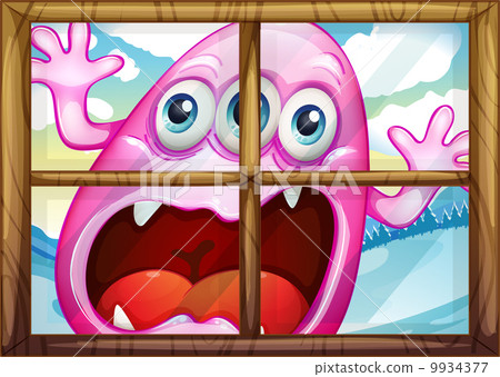 A window with a monster 9934377