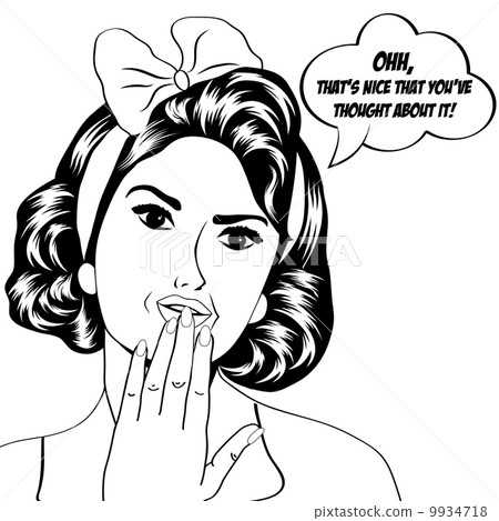 cute retro woman in comics style cute retro woman in comics style 9934718