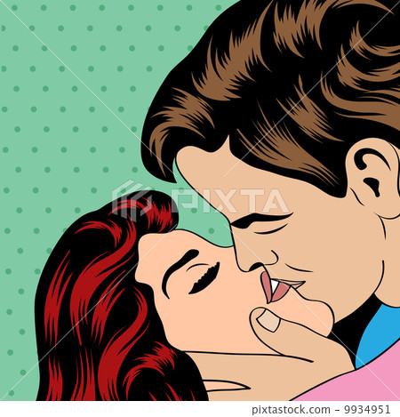 Pop Art KIssing Couple 9934951