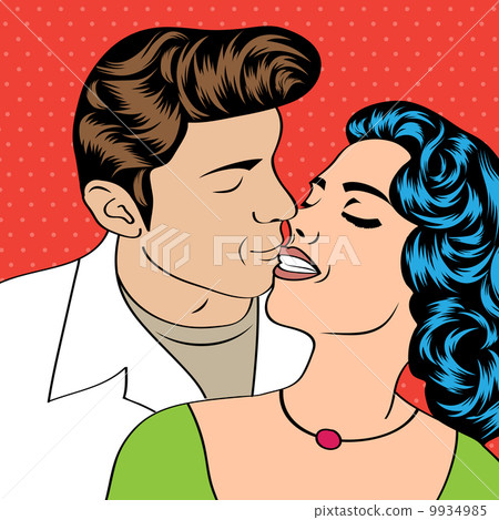Pop Art KIssing Couple Pop Art KIssing Couple 9934985