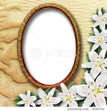 frame for a picture with flowers lilies 9936742