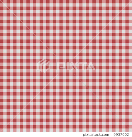 Seamless checkered Gingham pattern - Red and White 9937002