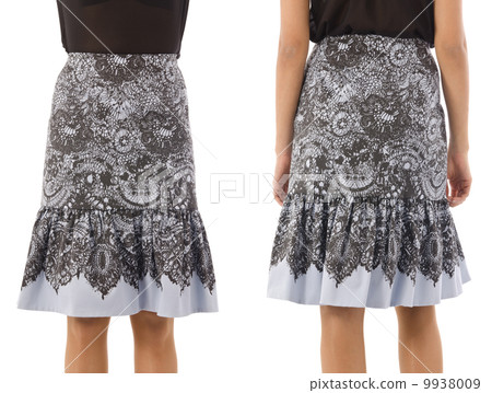 Fashion concept with woman clothing on white 9938009