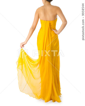 Woman in fashion dress concept on white Woman in fashion dress concept on white 9938544
