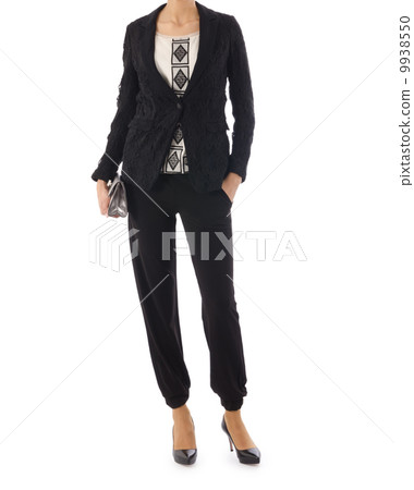 Woman in fashion concept on white Woman in fashion concept on white 9938550