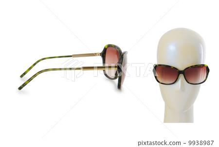Fashion concept with sunglasses on white 9938987
