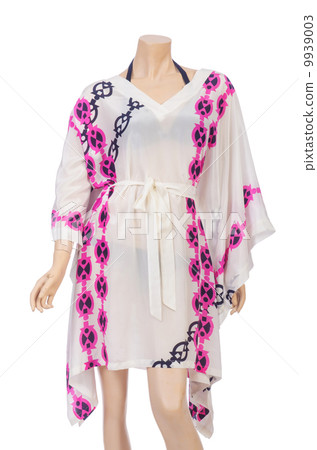 Beach pareo isolated on the white background 9939003