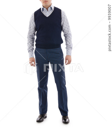 Man in fashion concept on white 9939007
