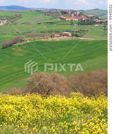 Italy. Val D'Orcia valley. Tuscany landscape Italy. Val D'Orcia valley. Tuscany landscape 9940082