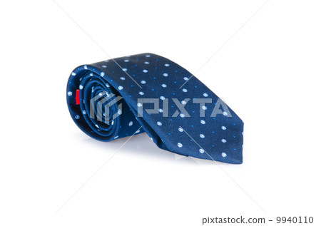 Elegant silk male tie ( necktie ) on white 9940110